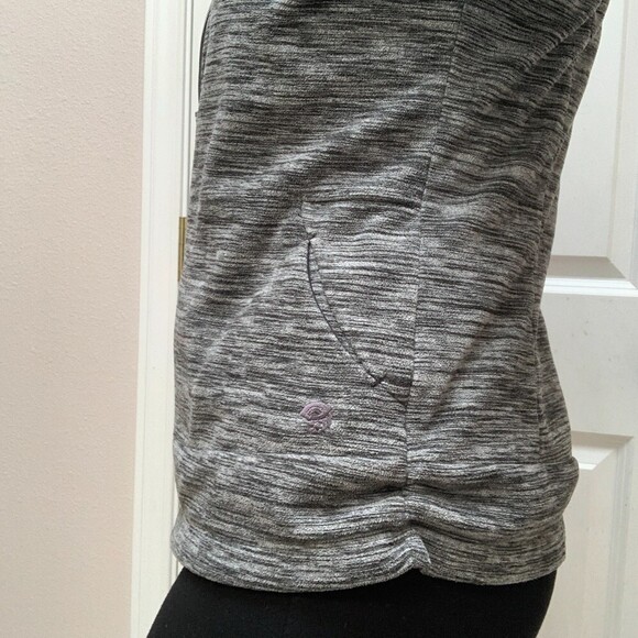 Mountain Hardwear Women's full zip long sleeve fleece black gray hiking shirt - Picture 4 of 4